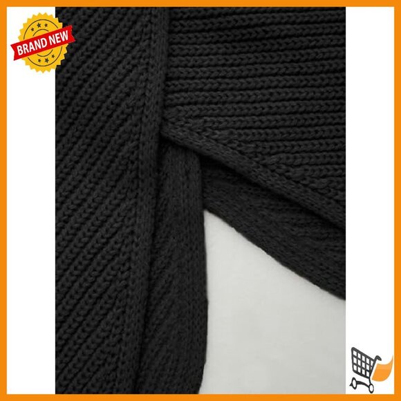 Cropped Turtleneck Sweater Ribbed Knit Lantern Sleeve Pullover Fall - Picture 4 of 8